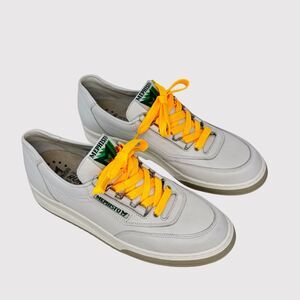 Mephisto Match Run Off Women’s Shoes White Yellow Leather Comfort Sneakers US 11
